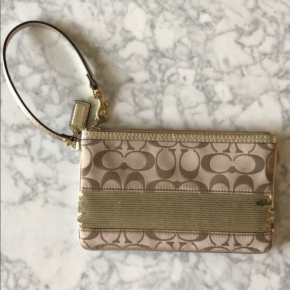 Coach Sequins Wristlet